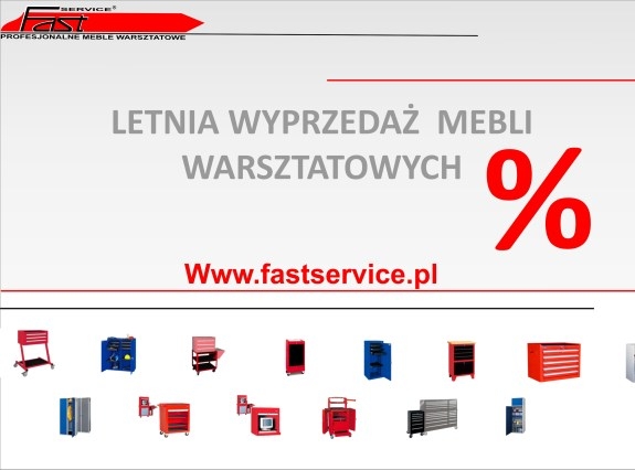 Fast Service: wyprzedaż mebli warsztatowych