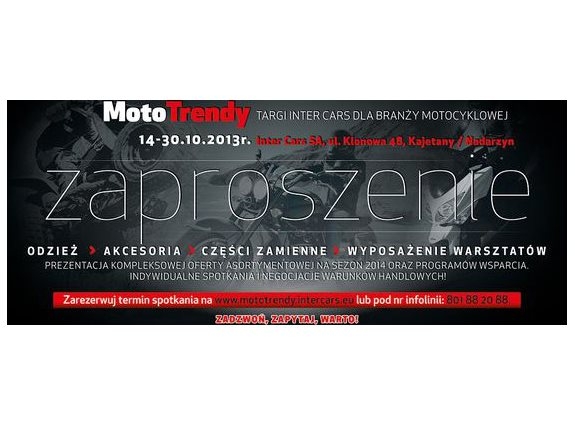 MotoTrendy 2014 – targi Inter Cars dla branży motocyklowej