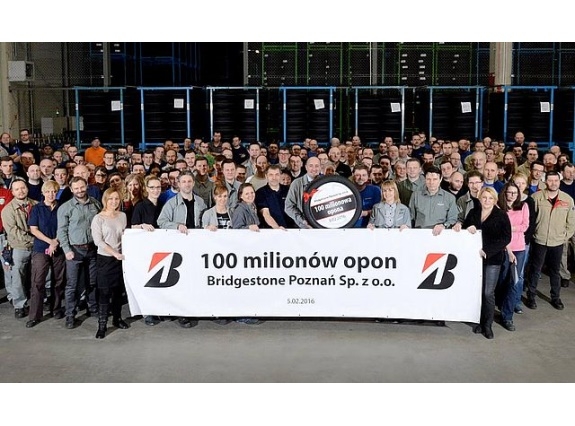 100 milionów opon Bridgestone w Poznaniu