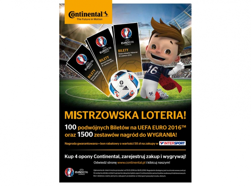 Kup opony Continental i wygraj bilety na UEFA Euro 2016