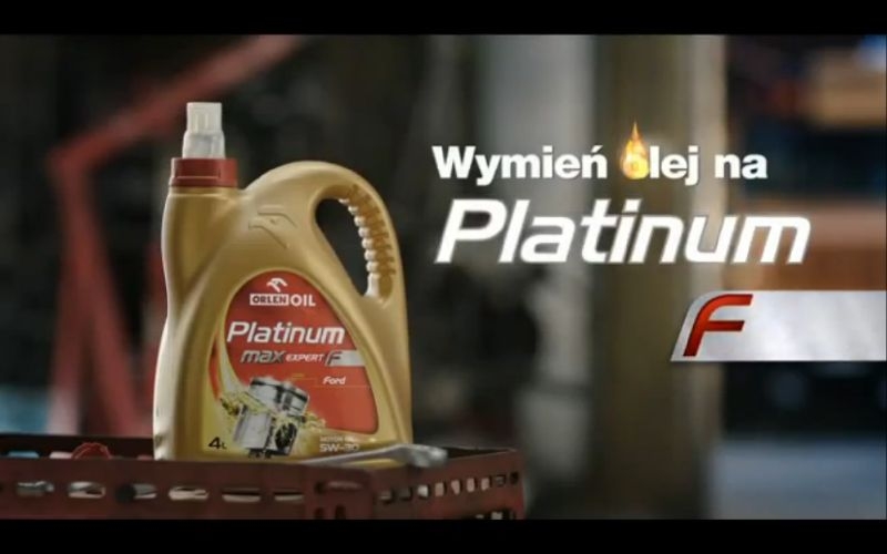 Oleje PLATINUM reklamowane w telewizji