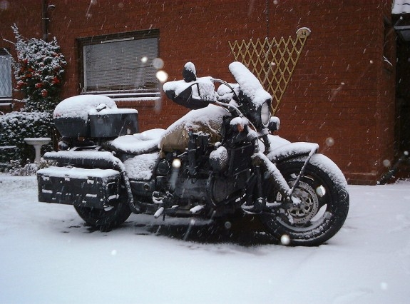 Motocyklem zimą
