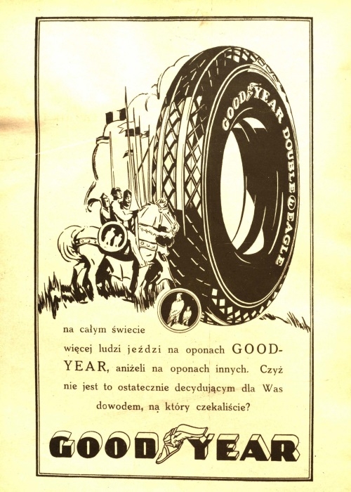 85 lat Goodyeara w Polsce: Reklamy Goodyeara