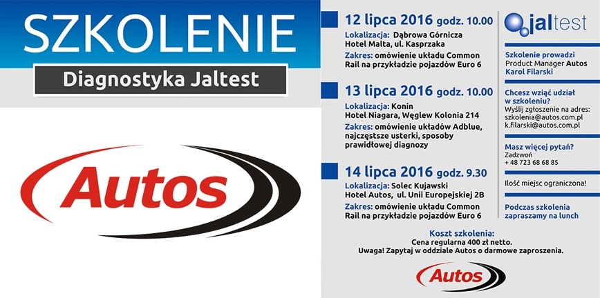 Autos zaprasza na szkolenia