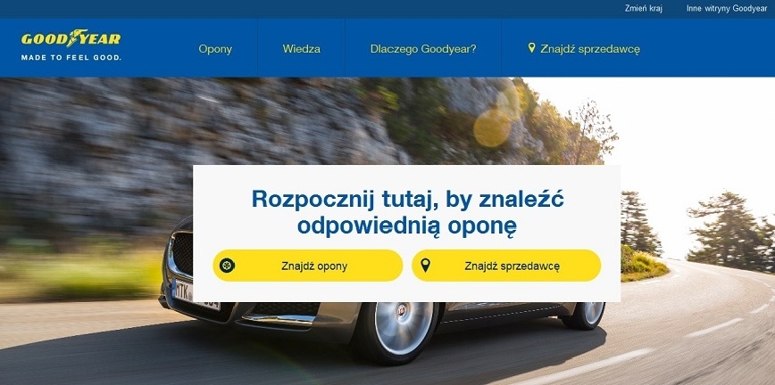 Goodyear uruchomił nową stronę internetową