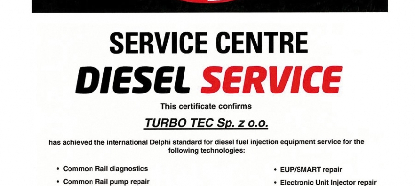 Turbo Tec z certyfikatem