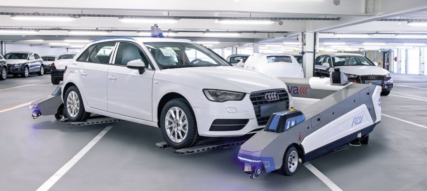 Roboty, które transportują samochody