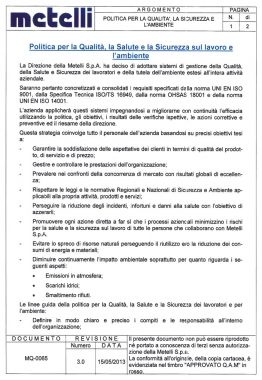 Metelli z certyfikatem ISO 14001