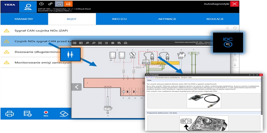 Nowe funkcje oprogramowania TEXA IDC5
