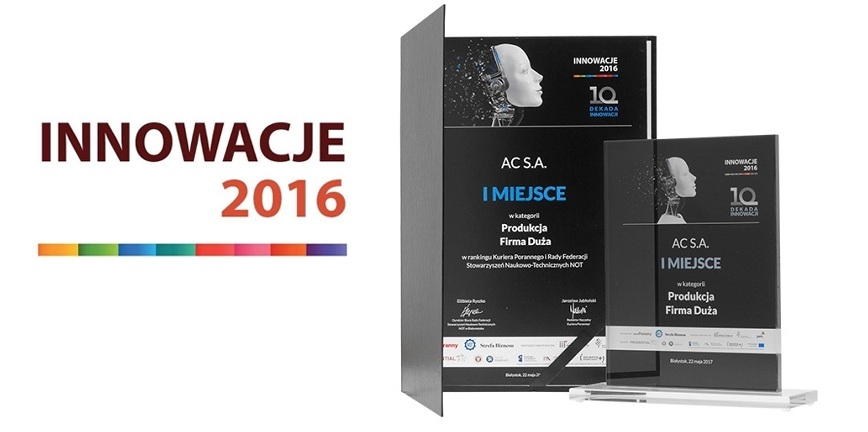 AC S.A. laureatem rankingu Innowacje 2016