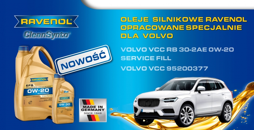 Ravenol: nowe oleje silnikowe specjalnie dla marki Volvo