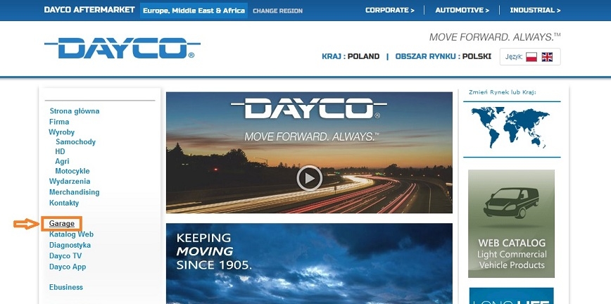 DAYCO GARAGE - firmowy portal dedykowany profesjonalistom
