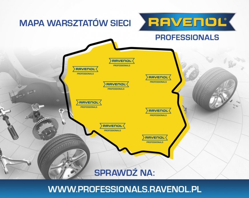 Mapa sieci warsztatów RAVENOL PROFESSIONALS