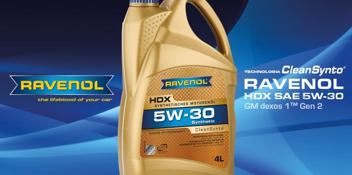 Nowy olej silnikowy RAVENOL z normą GM dexos1™ Gen 2