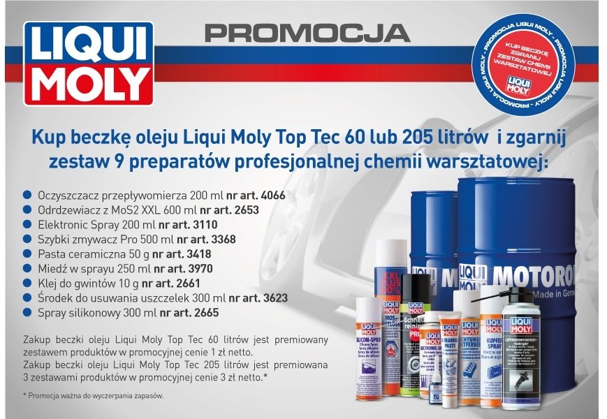 Liqui Moly: zakupy oleju z bonusami