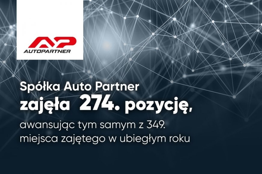 Auto Partner na 274. miejscu w rankingu Największych firm w Polsce