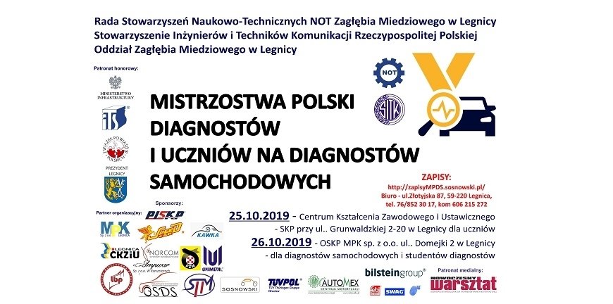 Będą Mistrzostwa Polski Diagnostów Samochodowych