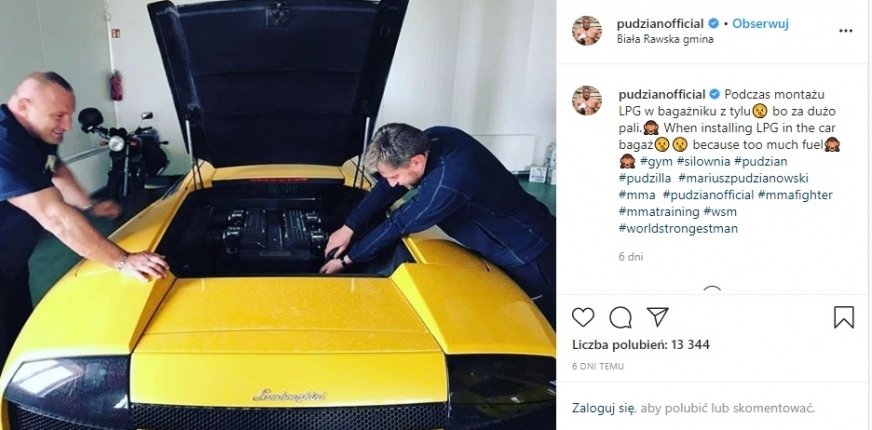 LPG w Lamborghini? Żart i fala hejtu