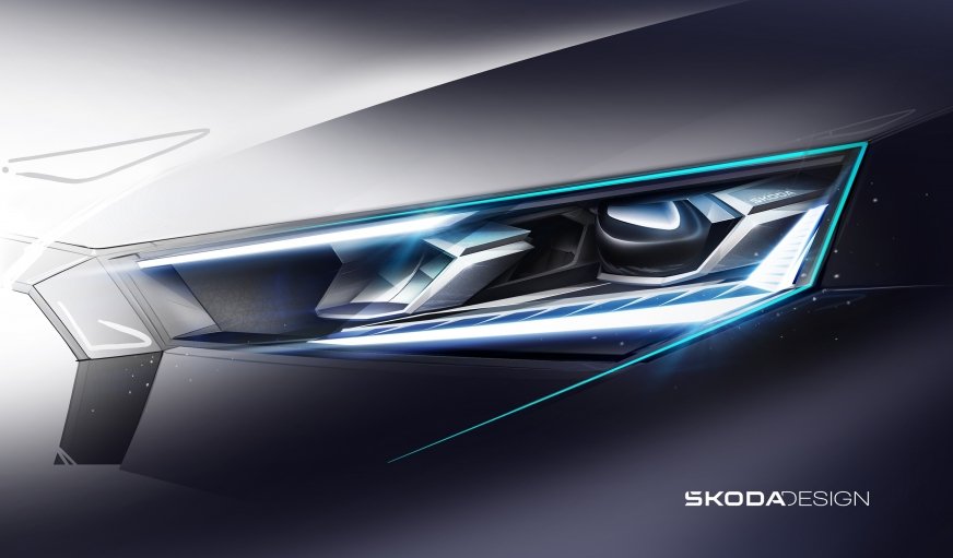 Škoda prezentuje szkice nowych reflektorów 