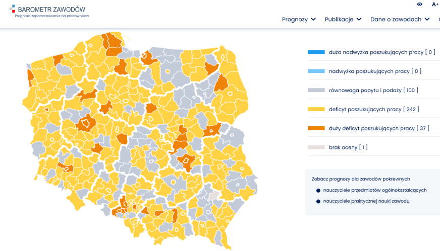 Deficytowe zawody w Polsce w 2024 roku