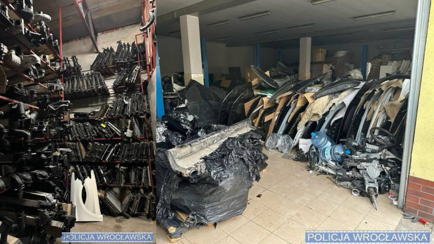 Wrocław: kradzione części znalezione w warsztacie samochodowym