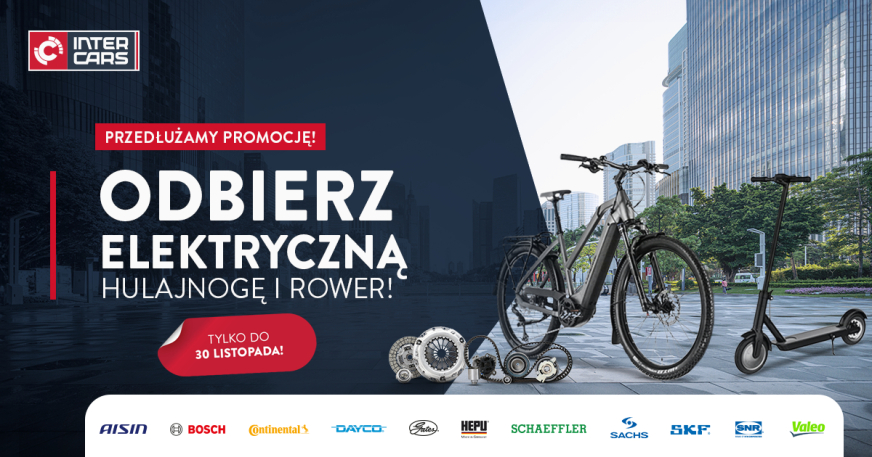 Inter Cars przedłuża promocję! To Twoja szansa na elektryczną hulajnogę lub rower! 