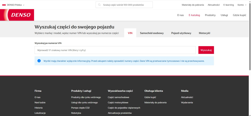 DENSO usprawnia wyszukiwanie części