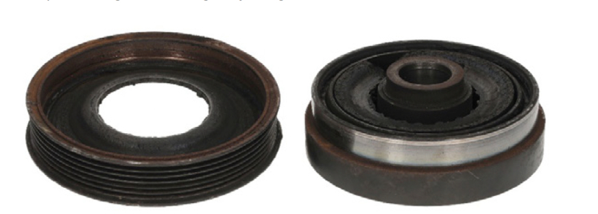 Koło pasowe wału korbowego z tłumikiem drgań skrętnych